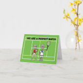 Tennis-Jubileum Kaart (Gele Bloem)