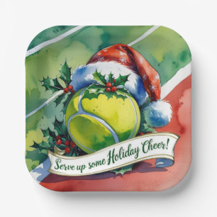 Tennis Kerst Feestbal Papieren Bordje