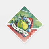 Tennis Kerst Feestbal Servet (Hoek)