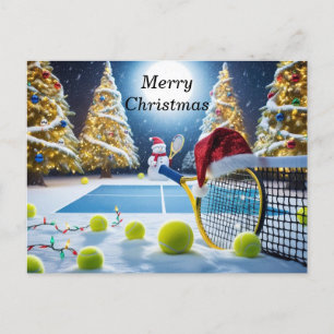 Tennis Kerst Feestelijke Racquets Feestdagenkaart