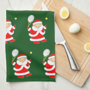 Tennis Kerst Keukenhanddoek
