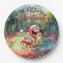 Tennis Kerst met Flamingo thema