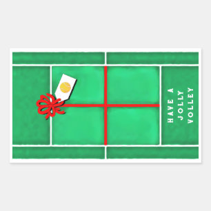 Tennis Kerst Vakantie Gift Stickers