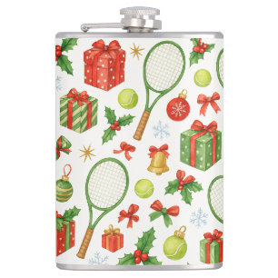 Tennis Kerstbal en racket geschenken voor Party Heupfles