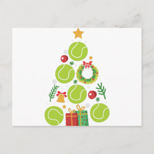 Tennis-kerstboom   kerstcadeautje briefkaart