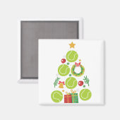 Tennis-kerstboom | kerstcadeautje magneet (Voorkant / Achterkant)