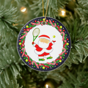 Tennis Kerstcadeau Keramisch Ornament