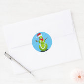 Tennis kerstcadeau ronde sticker (Envelop)