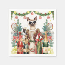 Tennis kerstfeest met kattenspelers