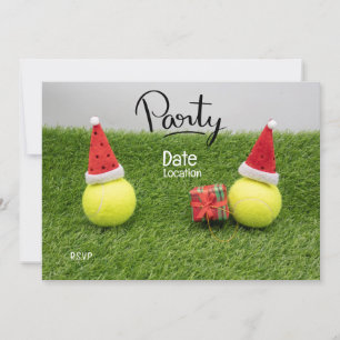 Tennis Kerstfeest voor tennisspeler met bal Kaart