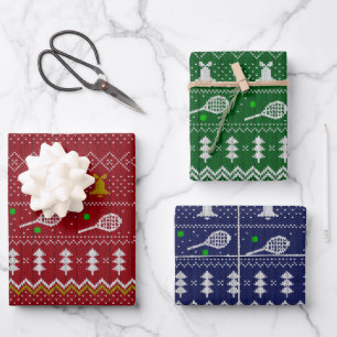 Tennis-kerstfeestbeker met geventileerde patroonbe inpakpapier vel