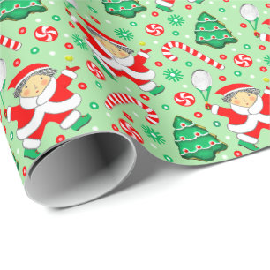Tennis-kerstfeestcadeautje Cadeaupapier
