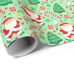 Tennis-kerstfeestdag cadeaupapier