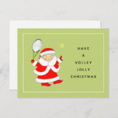 Tennis-kerstfeestdag Feestdagenkaart (Voorkant / Achterkant)