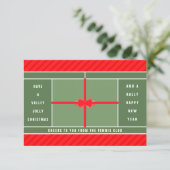 Tennis-kerstfeestkaarten (Staand voorkant)