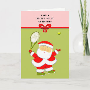 Tennis kerstgroet feestdagen kaart