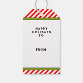 Tennis Kerstmis Cadeaulabel (Achterkant)