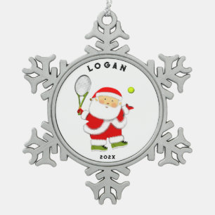 Tennis Kerstmis Collectible 2023 Tin Sneeuwvlok Ornament