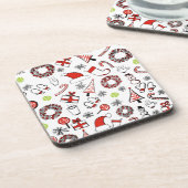 Tennis Kerstmis Drankjes Onderzetter (Linkerzijde)