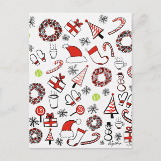 Tennis Kerstmis Feestdagenkaart