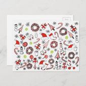 Tennis Kerstmis Feestdagenkaart (Voorkant / Achterkant)