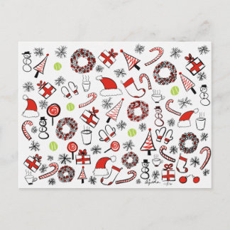 Tennis Kerstmis Feestdagenkaart