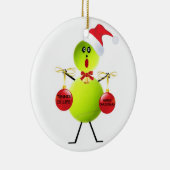 Tennis Kerstmis Keramisch Ornament (Rechts)