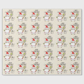 Tennis Kerstmis met de Kerstman Cadeaupapier (Vlak)