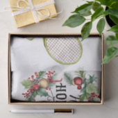 Tennis Kerstmis met Racket waterverf Tissuepapier (Geschenk)