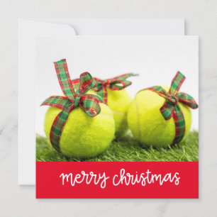 Tennis Kerstmis met Tennis ball Kaart