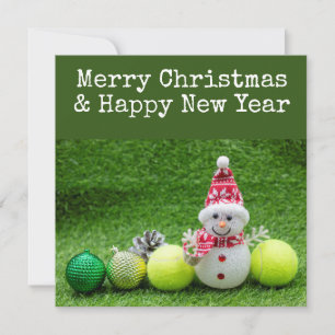 Tennis Kerstmis met tennis thema Feestdagenkaart