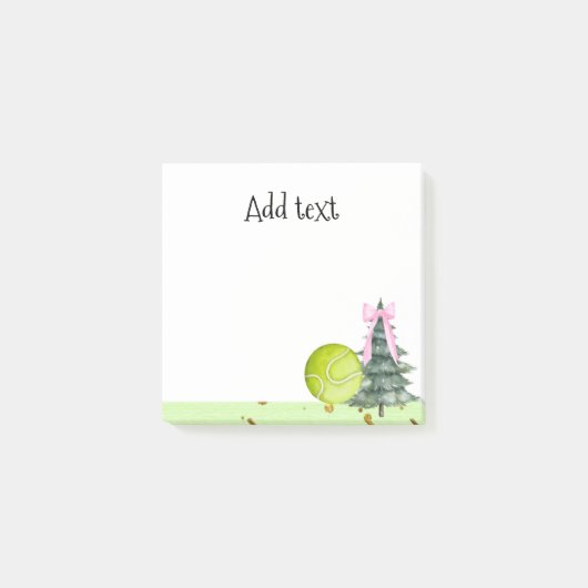 Tennis Kerstmis Thema Cadeaus voor Speler Post-it® Notes (Voorkant)
