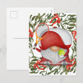 Tennis Kerstmis thema Feestdagenkaart (Voorkant / Achterkant)