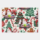 Tennis Kerstmis thema met Sinterklaas Inpakpapier Vel (Voorkant 2)