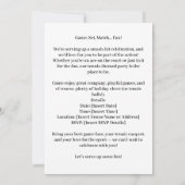 Tennis Kerstmis thema voor Tennis Party Invitati Kaart (Achterkant)