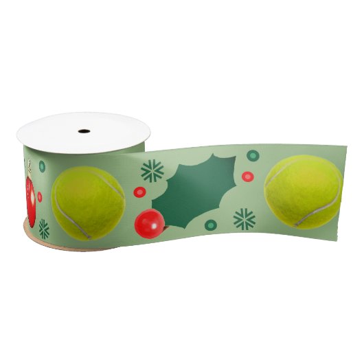 Tennis Kerstmis Vakantie Gift Satijnen Lint (Spoel)