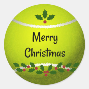 Tennis Kerstontwerp Ronde Sticker