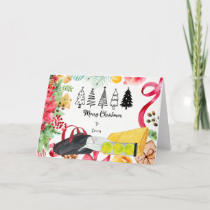 Tennis-kersttennishanddoek Feestdagen Kaart