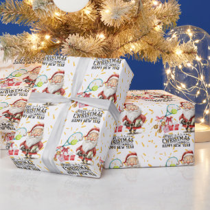 Tennis kerstthema cadeaupapier