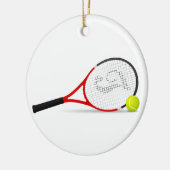 Tennis-kerstversiering Keramisch Ornament (Links)