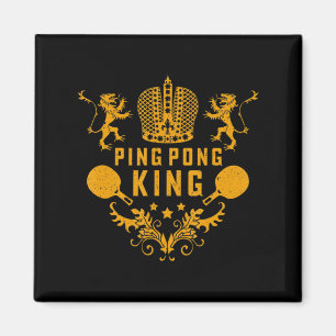 Tennis King Fun Ping Pong Gift and Table Spo Magneet