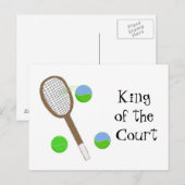 Tennis - Koning van het Hof Briefkaart (Voorkant / Achterkant)