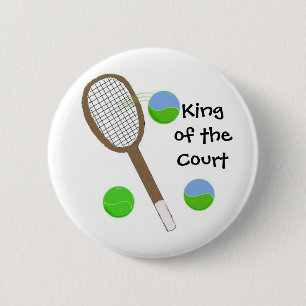 Tennis - Koning van het veld Ronde Button 5,7 Cm