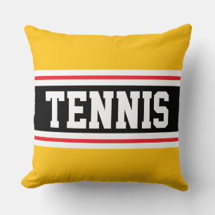TENNIS Krachtig Sportief Helder Rood Oranje Zwart Kussen