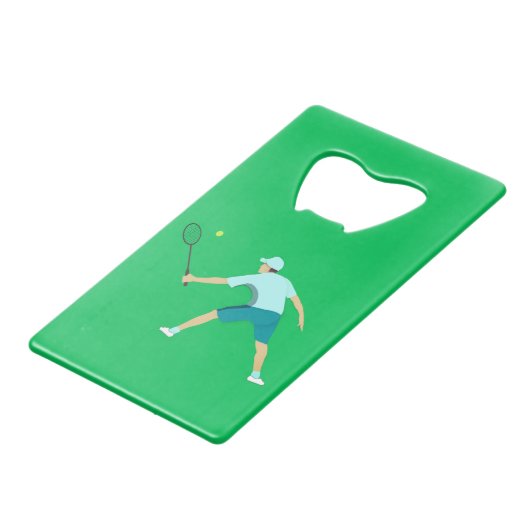 Tennis Kredietkaart Flessenopener (Achterkant Gekanteld)