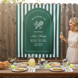Tennis Laatste Swing Voor de Ring Bachelorette Wandkleed