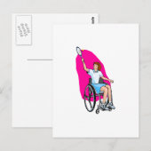 Tennis Lady Briefkaart (Voorkant / Achterkant)