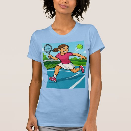 Tennis Lady T-shirt (Voorkant)