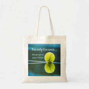 Tennis leeft één keer, twee keer, Tennis Ball, C Tote Bag