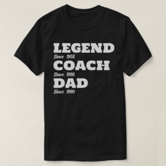 Tennis Legend Coach Pap - Aangepaste dadels T-shir T-shirt